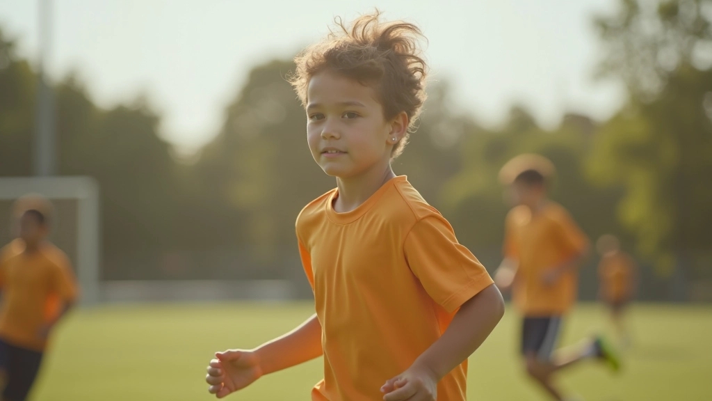 Teenager engaged in team sport activity with other players on field
